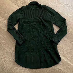 Forest green sweater tunic dress